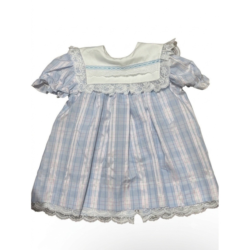 Vtg Baby Girl Dress Retro 90s Frilly Ruffle 3t New Vintage Victorian